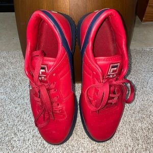 Mens Fila Original Fitness Red/Navy/White